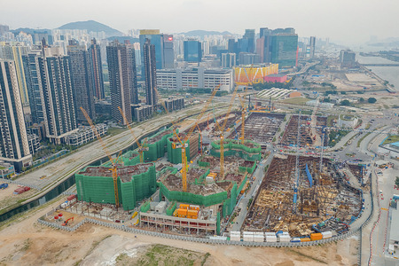 19 Oct 2019, Kai Tak and kowloon city district at hong kongのeditorial素材