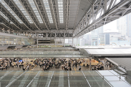 a busiest station in the osaka japanのeditorial素材