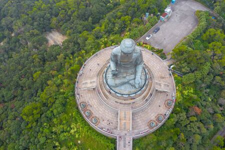 the Po Lin area At Lantau In Hong Kongの写真素材