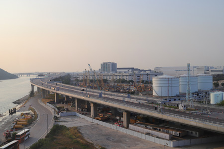 a view of Hong Kong Zhuhai Macau Bridge  23 Nov 2019のeditorial素材