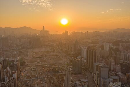 Top view of Hong Kong city landmark 8 Dec 2019 の写真素材