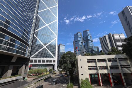 the Skyscrapers Near The Hong Kong Park. 9 Dec 2019