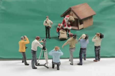 the Modern green photo studio,  shooting production crew team の写真素材