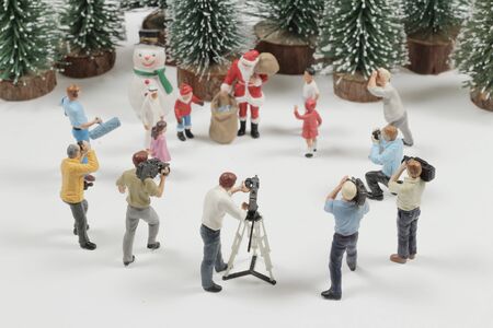 the film marker of Santa Claus Ceramic Figure Christmas