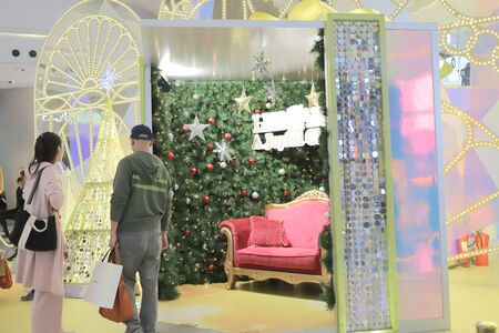 23 Dec 2019  Shopping area, Christmas decoration at the Mall.の写真素材