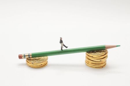 the mini business figure concept move to success businessの写真素材