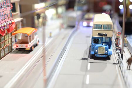 a Landmarks and miniature figures scaled at hong kong