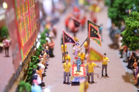 the sacle of model of the Piu Sik and Bun Scrambling Competitionの写真素材