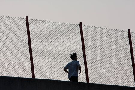 start his run on running track in a stadium 12 May 2008