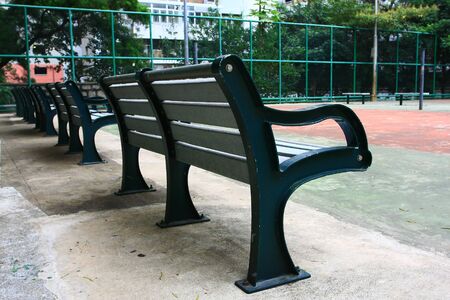1 Nov 2008 a Wooden bench in the city park at hk