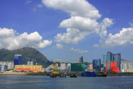 the Kowloon City Ferry Pier view of kwun tong 30 Aug 2008 