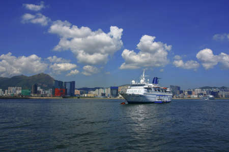 macau success cruise on sea at hong kong.のeditorial素材