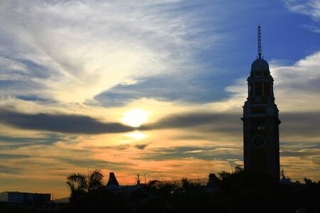 The Clock Tower in Tsim Sha Tsui, Kowloon, Hong Kong 2 Aug 2008の写真素材
