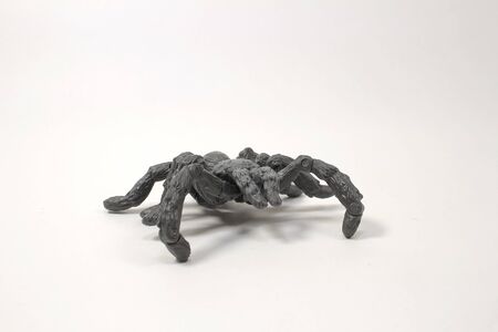 spider toy isolated on white. Comic horror for Halloween.