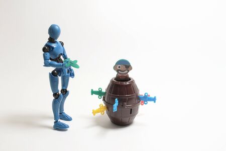 the scale of fun Spooky Clown Holding A Bloody Knifeの写真素材