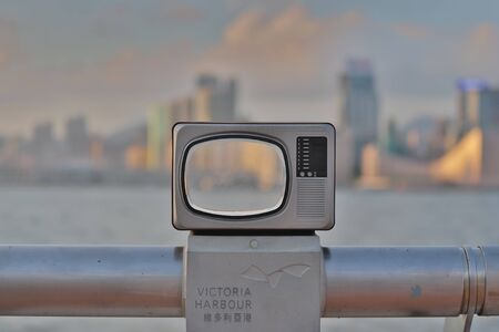 15 May 2020 Victoria Harbour at summer time , hong kongの写真素材