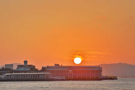15 May 2020 Victoria Harbour at summer time , hong kongのeditorial素材