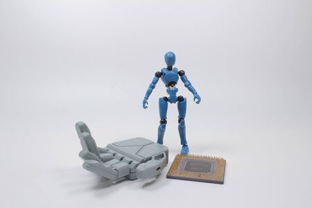 a innovation theme, the figure with the bug robot hand