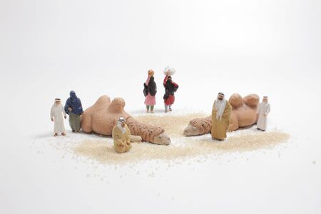 the figure of Arabic people on boardの写真素材