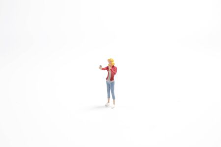 the figure Woman Taking Selfie , enjoying the travel