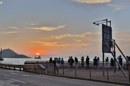 29 April 2020 the Kennedy Town Waterfront Sitting Out Areaのeditorial素材