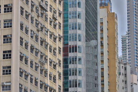 an View of modern office buildings at day 1 July 2020
