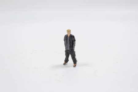 the figure of bad guy stand on the boardの写真素材