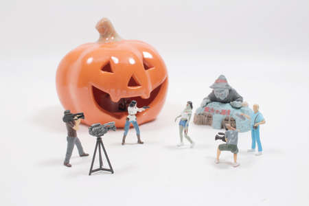 the group of film production,  horror movieの写真素材