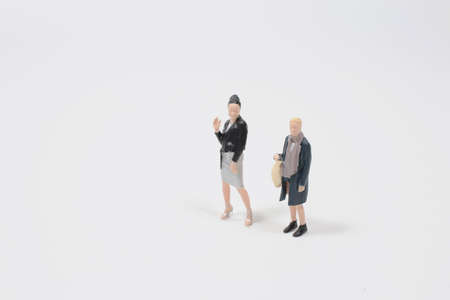 the figure of business women at write boardの写真素材