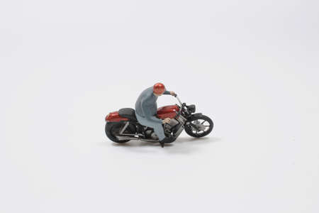 the fun of mini figure on the white boardの写真素材