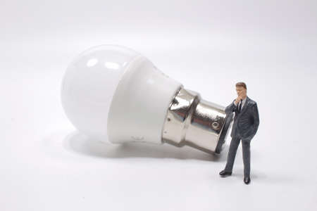 the business men with bulb, the innovation theme