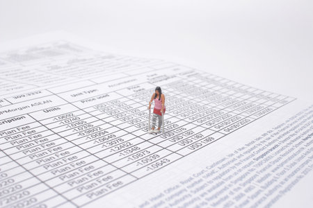 an injury figure stand on health insurance formの写真素材
