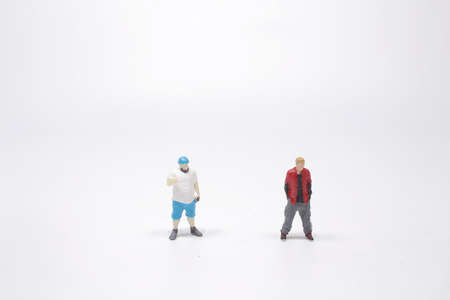 a figure Man As Gangster, on the boardの写真素材