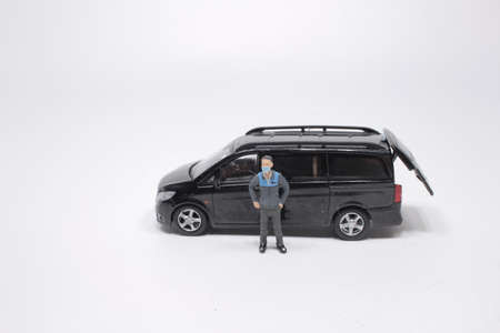 the Service engineer figure with his vanの写真素材