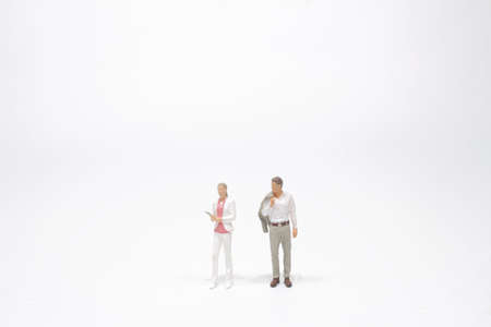 the mini of business figure on the board