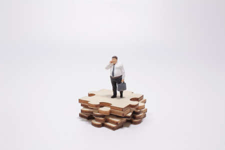 Business success strategy with collaboration, teamwork or negotiation jigsaw key