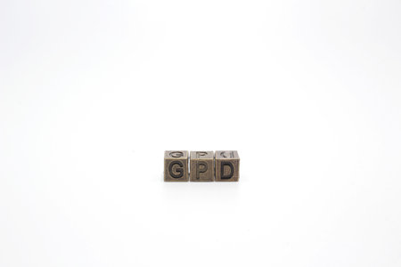 the Gdp button block cube text on boardの写真素材