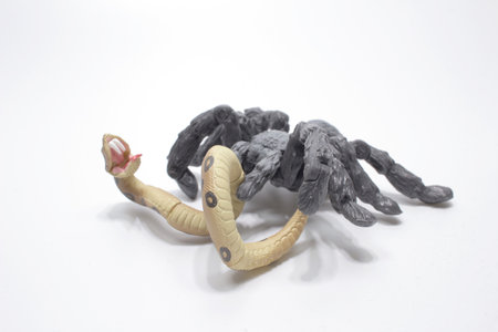 the spider figth with the snake, scale figure