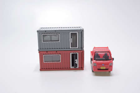 the Container Cargo Houses with the car