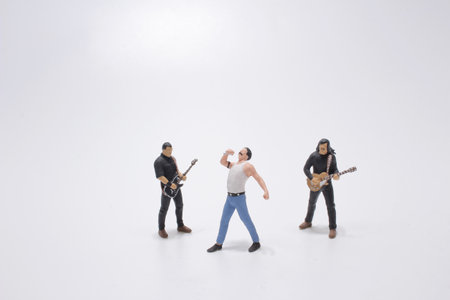 the fun of figure, pop music star at stage