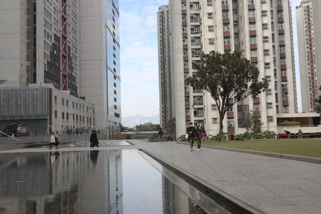 18 Dec 2020 City square and modern high-rise buildings