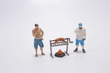 the mini group of figures at Summer Barbecueの写真素材