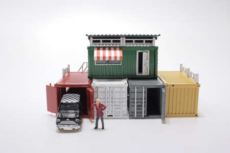 Stacked the Cargo Containers for Office or Living