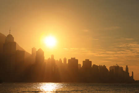 26 Dec 2020 the sunset of Central and Western District coast, hkのeditorial素材