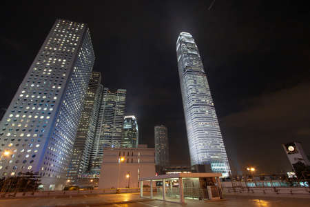 29 Sept 2006 the night view of Hong Kong Financial District