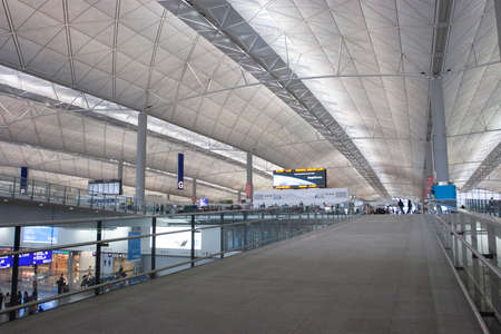 25 March 2006 Hong Kong International Airport interior, the Terminal 1のeditorial素材