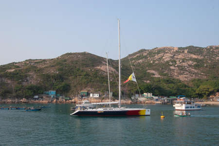 A bay area at Po Toi Islands, Hong Kong.
