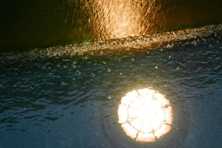 underwater swimming pool lighting using lightingの写真素材