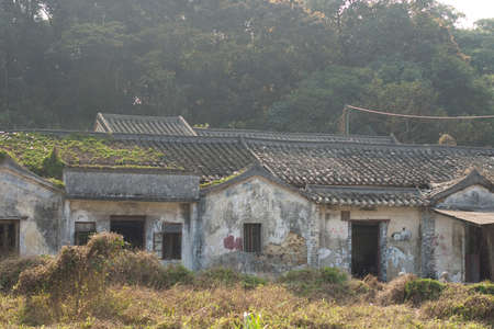 a Sha Lo Tung Cheung Uk, Old houses in a villageのeditorial素材