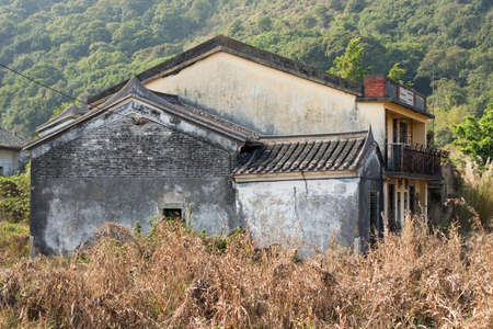Sha Lo Tung Cheung Uk, Old houses in a villageのeditorial素材